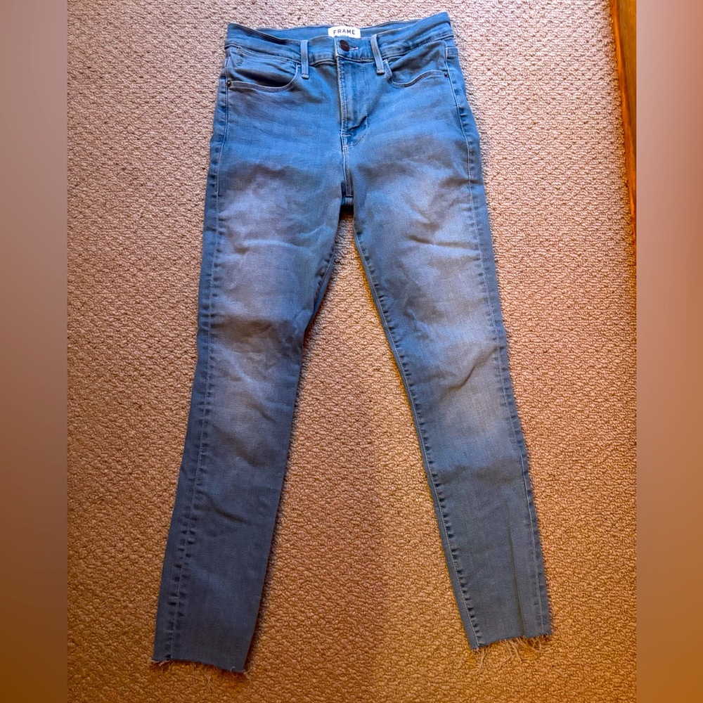 Frame Denim Le High Skinny frayed hem jeans size 27 waist